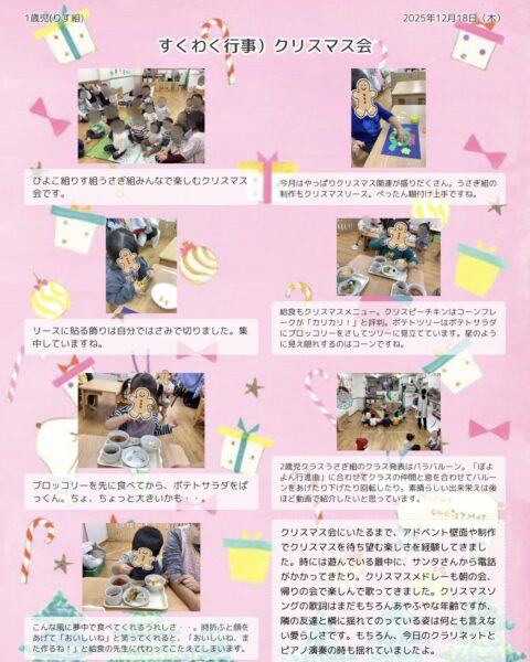 画像：クリスマス会